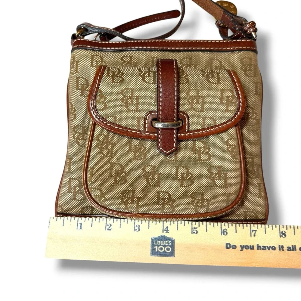VTG Dooney and Bourke Y2K‎ Letter Carrier Signature Monogram Crossbody Bag Purse - Picture 12 of 15